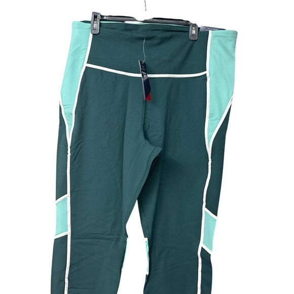 Reebok Women’s Plus Size Lux High-Waist Colorblock Leggings Forest Green 3X/ S - Picture 4 of 13
